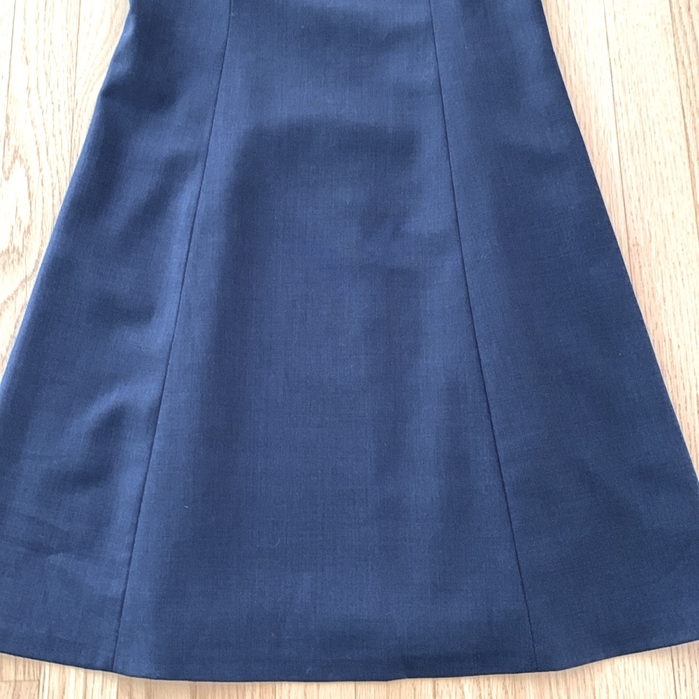 Theory Elex Virgin Wool A-Line Short Sleeve Dress Size 4 Blue Career Minimalist - Picture 4 of 10